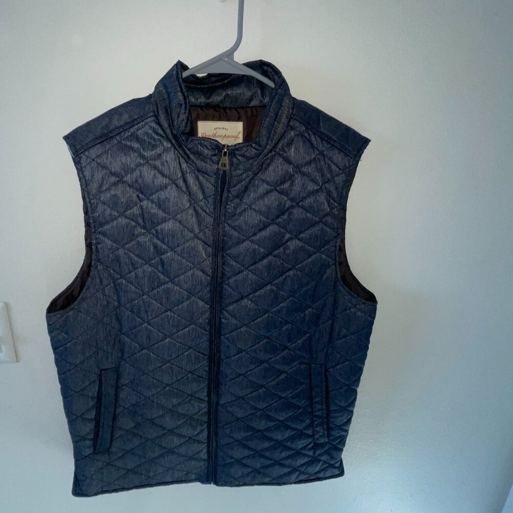 Original Weatherproof Vintage Navy Blue Vest, L